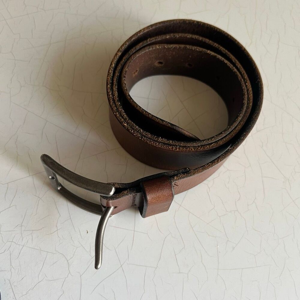 Bison leather belt